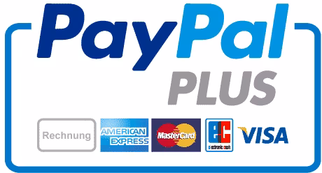 PayPal Plus Logo mit Zahlungsarten.