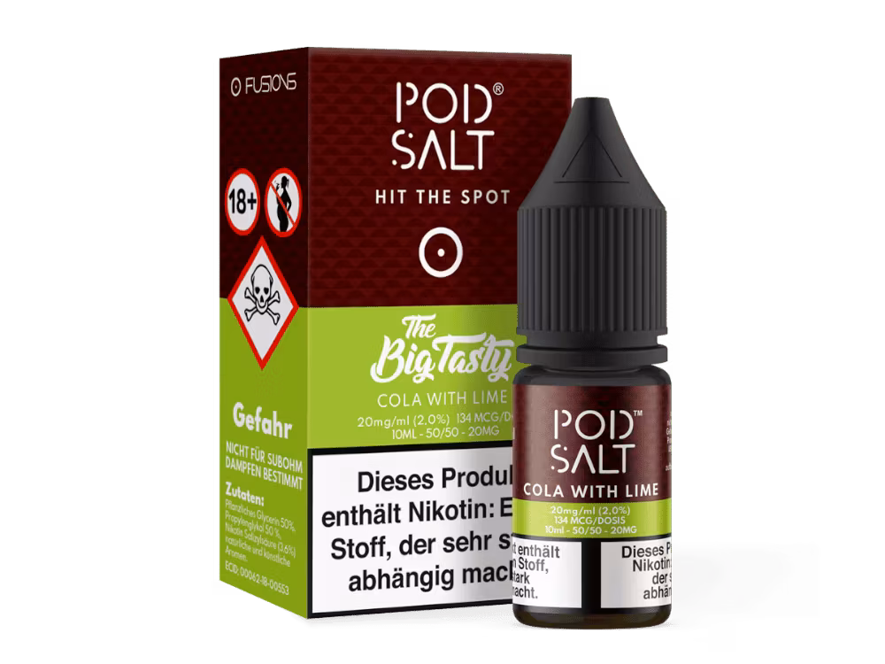 Pod Salt Fusion - Cola with Lime - Nikotinsalz Liquid 1 Pod Salt Fusion - Cola with Lime - Nikotinsalz Liquid