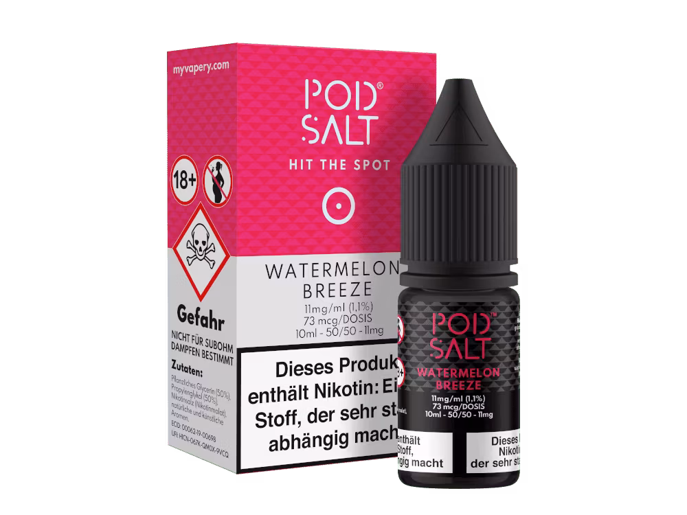 Pod Salt - Watermelon Breeze - Nikotinsalz Liquid 1 Pod Salt - Watermelon Breeze - Nikotinsalz Liquid