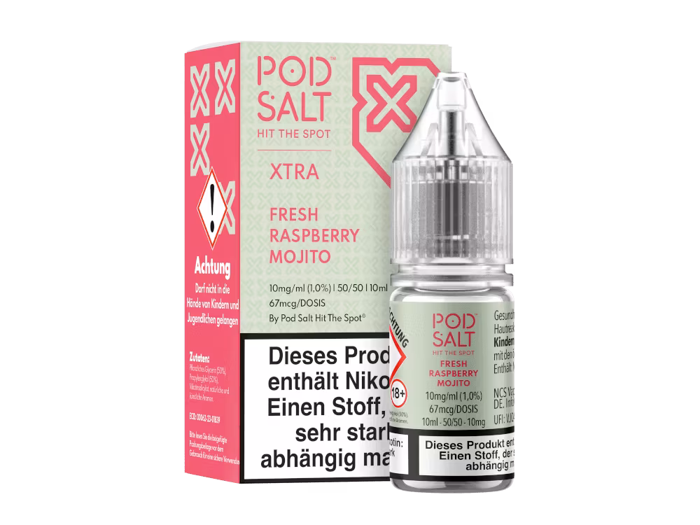 Pod Salt X - Fresh Raspberry Mojito - Nikotinsalz Liquid 1 Pod Salt X - Fresh Raspberry Mojito - Nikotinsalz Liquid