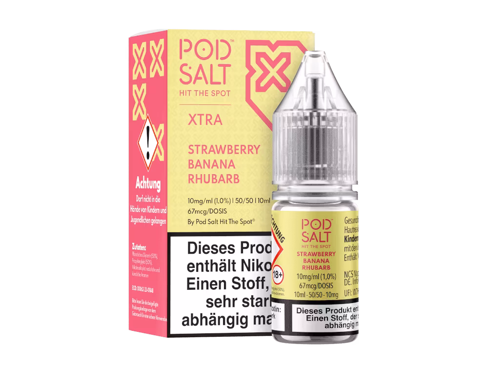 Pod Salt X - Strawberry Banana Rhubarb - Nikotinsalz Liquid 1 Pod Salt X - Strawberry Banana Rhubarb - Nikotinsalz Liquid