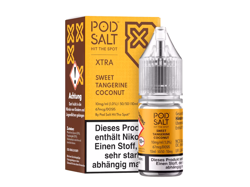 Pod Salt X - Sweet Tangerine Coconut - Nikotinsalz Liquid 1 Pod Salt X - Sweet Tangerine Coconut - Nikotinsalz Liquid