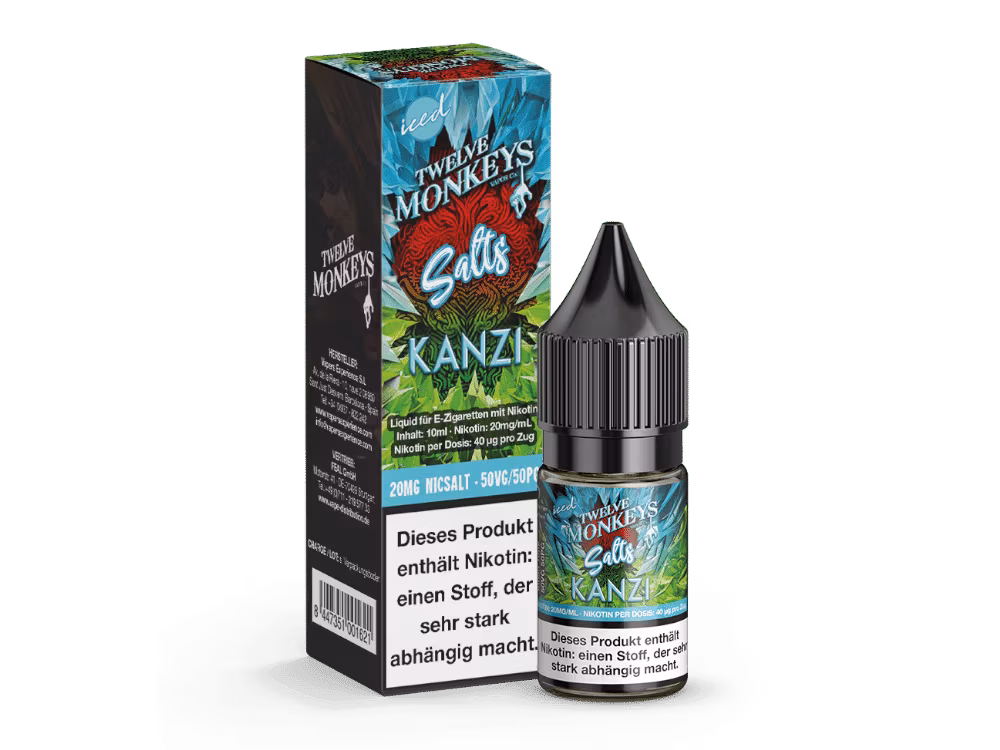 Twelve Monkeys - Iced - Kanzi Nikotinsalz Liquid 1 Twelve Monkeys - Iced - Kanzi Nikotinsalz Liquid