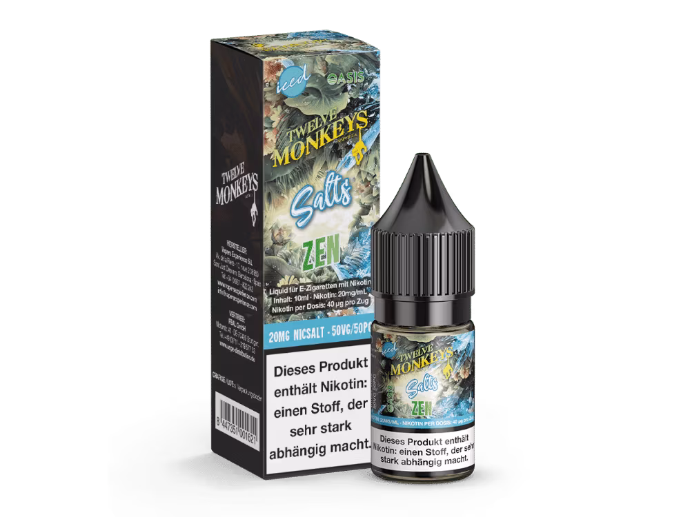 Twelve Monkeys - Iced - Zen Nikotinsalz Liquid 1 Twelve Monkeys - Iced - Zen Nikotinsalz Liquid