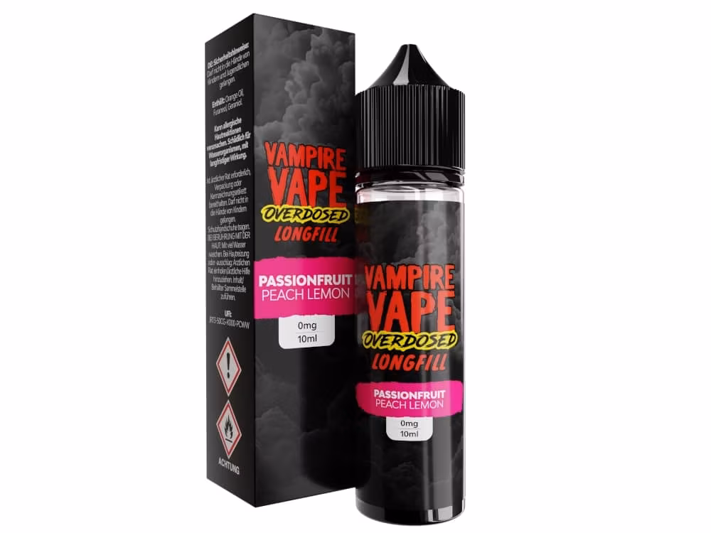 Vampire Vape - Overdosed - Passionfruit Peach Lemon - Aroma 10 ml 1 Vampire Vape - Overdosed - Passionfruit Peach Lemon - Aroma 10 ml