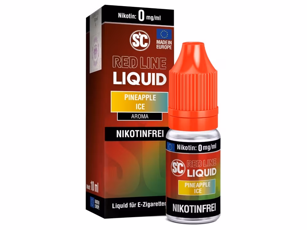 SC - Red Line Nikotin - Pineapple Ice 1 Flasche mit Pineapple Ice Liquid für E-Zigaretten, nikotinfrei.